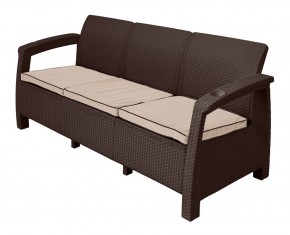 Диван Yalta Premium Sofa 3 Set (Ялта) шоколадный (+подушки под спину) в Югорске - yugorsk.mebel24.online | фото 1