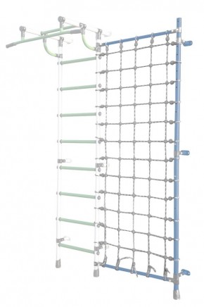 Дополнительная стойка к пристенному ДСК Pastel с сеткой для лазания, цв. голубой в Югорске - yugorsk.mebel24.online | фото
