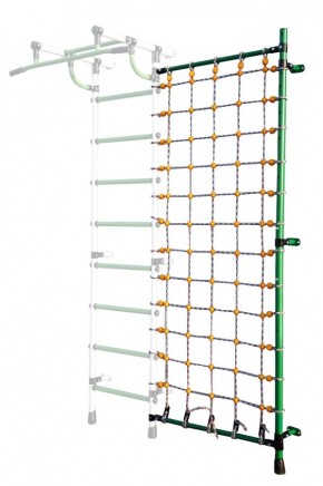 Дополнительная стойка к пристенному ДСК с сеткой для лазания, цв. зеленый в Югорске - yugorsk.mebel24.online | фото