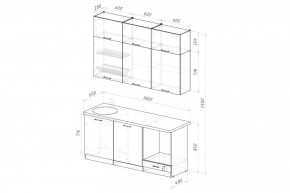 ДЮНА Кухонный гарнитур Макси 2 1800 мм в Югорске - yugorsk.mebel24.online | фото 2