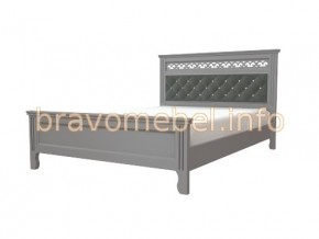 ГРАЦИЯ Кровать из массива 1400 (Антрацит/Серый шифер) в Югорске - yugorsk.mebel24.online | фото