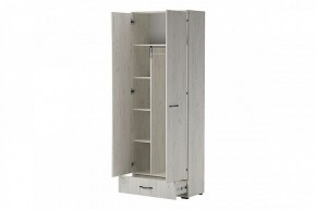 ИТАЛИЯ ШК1Я-800 Шкаф 2дв, 1ящ (дуб крафт белый) в Югорске - yugorsk.mebel24.online | фото 2