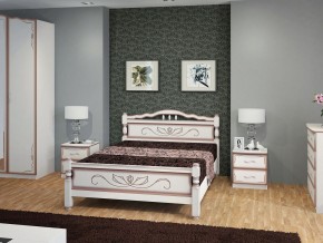 КАРИНА-5 Кровать из массива 1400 (Дуб молочный) в Югорске - yugorsk.mebel24.online | фото