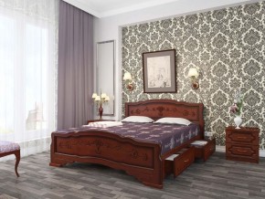 КАРИНА-6 Кровать из массива  (Орех) с 2-мя ящиками в Югорске - yugorsk.mebel24.online | фото
