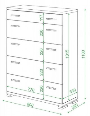 Комод Домино КМ-1 в Югорске - yugorsk.mebel24.online | фото 2