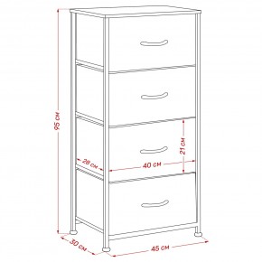 Комод Leset Линкс 4 ящ. (к/з), Каркас Белый, ящики Белые в Югорске - yugorsk.mebel24.online | фото 8