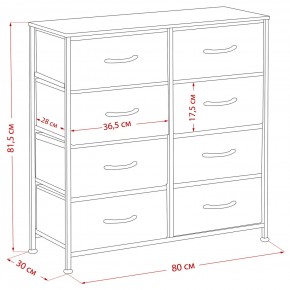 Комод Leset Линкс 8 ящ. (к/з), Каркас Белый, ящики Белые в Югорске - yugorsk.mebel24.online | фото 8