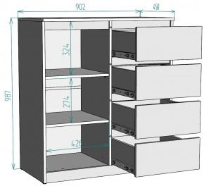 Комод Мальта K115 в Югорске - yugorsk.mebel24.online | фото 2