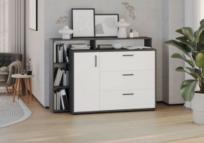 Комод с дверкой и тремя ящиками (графит/белый) в Югорске - yugorsk.mebel24.online | фото 3