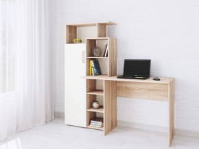 Компьютерный Стол Квартет-7 Дуб сонома/Белый в Югорске - yugorsk.mebel24.online | фото