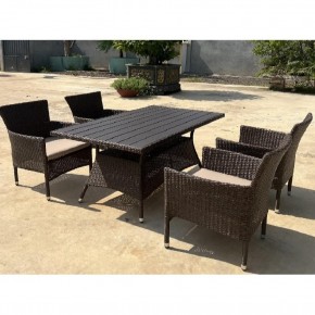 Комплект мебели из иск. ротанга AM-196B/T196 Brown 4Pcs (4+1) в Югорске - yugorsk.mebel24.online | фото 3