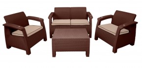 Комплект уличной мебели Yalta Premium Terrace Set (Ялта) шоколадый (+подушки под спину) в Югорске - yugorsk.mebel24.online | фото