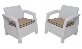 Комплект уличной мебели Yalta Premium Terrace Triple Set (Ялта) белый (+подушки под спину) в Югорске - yugorsk.mebel24.online | фото 4