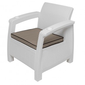 Комплект уличной мебели Yalta Premium Terrace Triple Set (Ялта) белый (+подушки под спину) в Югорске - yugorsk.mebel24.online | фото 8