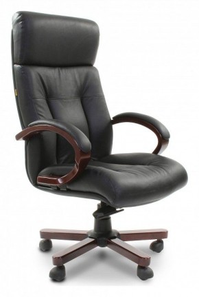 Кресло для руководителя Chairman 421 черный/орех темный, черный в Югорске - yugorsk.mebel24.online | фото 1