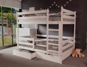 Кровать двухъярусная без крыши 80*190 Белый в Югорске - yugorsk.mebel24.online | фото