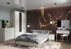 Кровать Гармония КР-602 1400 Дуб крафт серый/Дуб крафт белый в Югорске - yugorsk.mebel24.online | фото 2