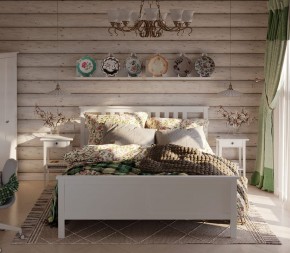 Кровать Кантри двухспальная 180х200, массив сосны, цвет белый в Югорске - yugorsk.mebel24.online | фото 4