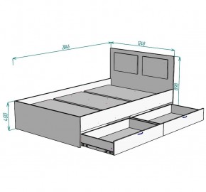 Кровать Ольга L45 (1200) 2 ящика в Югорске - yugorsk.mebel24.online | фото 2