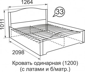 Кровать с латами Виктория 900*2000 в Югорске - yugorsk.mebel24.online | фото 4