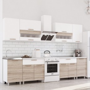 Кухня Айсбери 2.4 м (Белый/Дуб Сонома) в Югорске - yugorsk.mebel24.online | фото