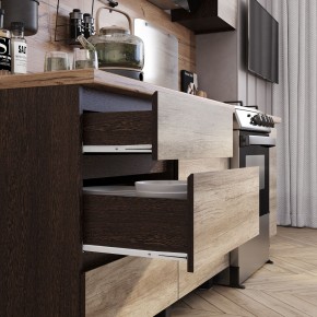 Кухня Энигма 1.6 м (венге/дуб каньон) в Югорске - yugorsk.mebel24.online | фото 2