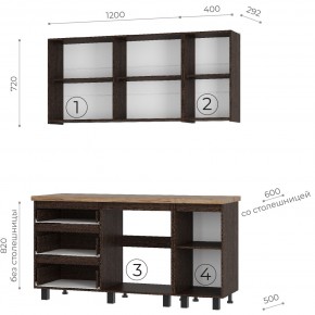 Кухня Энигма 1.6 м (венге/дуб каньон) в Югорске - yugorsk.mebel24.online | фото 4