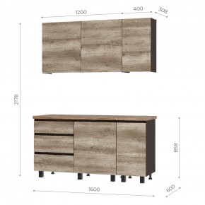 Кухня Энигма 1.6 м (венге/дуб каньон) в Югорске - yugorsk.mebel24.online | фото 5