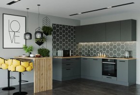Кухня угловая Антрацит 2600х1600 (Стол. 38мм) в Югорске - yugorsk.mebel24.online | фото 1