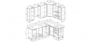 Кухонный гарнитур Антик 2200*1600 h950 (Стол. 38мм) в Югорске - yugorsk.mebel24.online | фото 2
