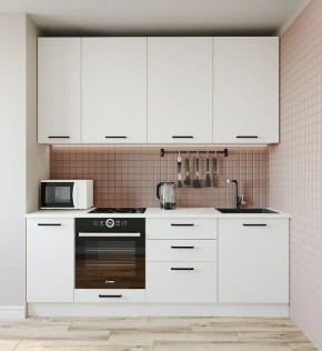 Кухонный гарнитур Белый Глянец 2200 h950 (Стол. 26мм) в Югорске - yugorsk.mebel24.online | фото 1