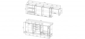 Кухонный гарнитур Белый Глянец 2550 (Стол. 38мм) в Югорске - yugorsk.mebel24.online | фото 2
