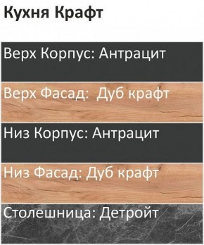 Кухонный гарнитур Крафт 2200 (Стол. 38мм) в Югорске - yugorsk.mebel24.online | фото 3