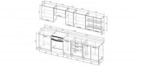 Кухонный гарнитур Смоки 3000 (Стол. 38 мм) в Югорске - yugorsk.mebel24.online | фото 2