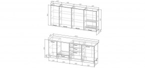 Кухонный гарнитур Старое Дерево 2200 h950 (Стол. 26мм) в Югорске - yugorsk.mebel24.online | фото 2