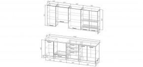 Кухонный гарнитур Старое Дерево 2400 h950 (Стол. 38мм) в Югорске - yugorsk.mebel24.online | фото 2