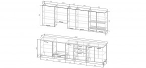 Кухонный гарнитур Старое Дерево 3000 h950 (Стол. 26мм) в Югорске - yugorsk.mebel24.online | фото 2