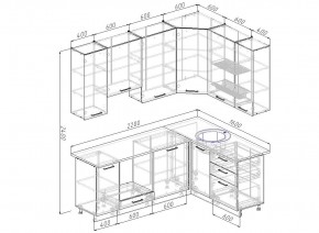 Кухонный гарнитур угловой Дели 2200*1600 (Стол. 26мм) в Югорске - yugorsk.mebel24.online | фото 2
