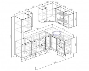 Кухонный гарнитур угловой Латте 2400х1600 (Стол. 26мм) в Югорске - yugorsk.mebel24.online | фото 2