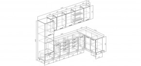 Кухонный гарнитур угловой Смоки 3200*1400 (Стол. 38мм) в Югорске - yugorsk.mebel24.online | фото 2