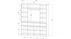 ЛЕНОРА Спальный гарнитур (модульный) графит в Югорске - yugorsk.mebel24.online | фото 9