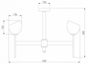 Люстра на штанге Eurosvet Arrista 60130/6 латунь Smart в Югорске - yugorsk.mebel24.online | фото 2