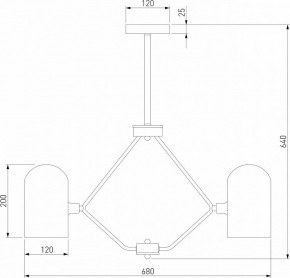 Люстра на штанге Eurosvet Bambola 60157/5 латунь в Югорске - yugorsk.mebel24.online | фото 4