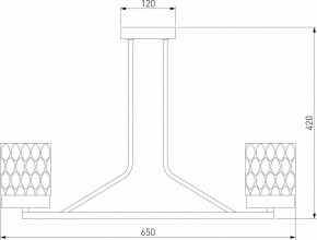 Люстра на штанге Eurosvet Calle 60127/6 латунь в Югорске - yugorsk.mebel24.online | фото 4