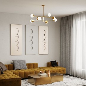 Люстра на штанге Eurosvet Calyx 60168/8 латунь в Югорске - yugorsk.mebel24.online | фото 4