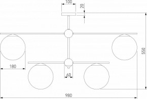 Люстра на штанге Eurosvet Marbella 60147/6 латунь в Югорске - yugorsk.mebel24.online | фото 4