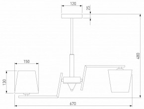 Люстра на штанге Eurosvet Ozark 60149/6 латунь в Югорске - yugorsk.mebel24.online | фото 4