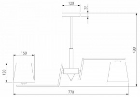 Люстра на штанге Eurosvet Ozark 60149/8 латунь в Югорске - yugorsk.mebel24.online | фото 3