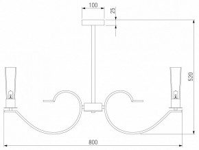 Люстра на штанге Eurosvet Rosher 60141/8 латунь в Югорске - yugorsk.mebel24.online | фото 2
