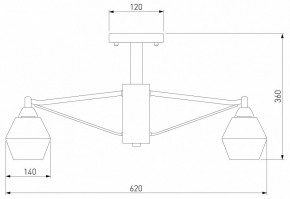 Люстра на штанге Eurosvet Takara 70135/5 кофе в Югорске - yugorsk.mebel24.online | фото 2